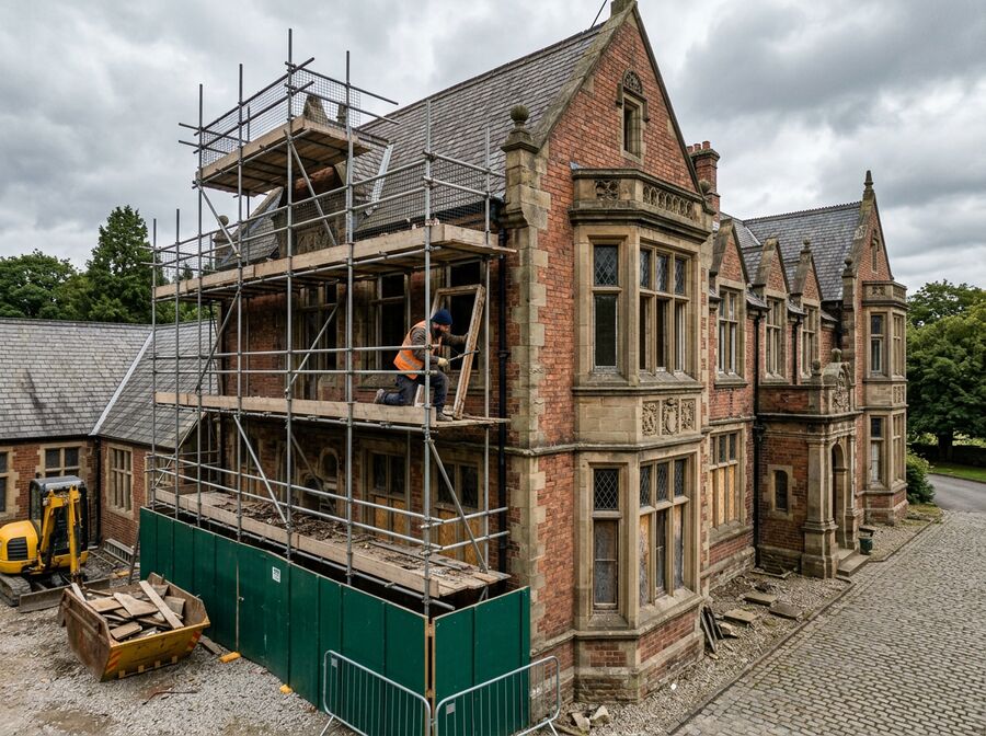 Listed building strip-out on a heritage property, West Yorkshire